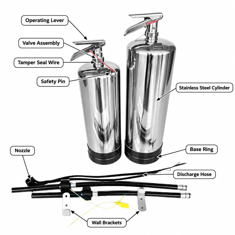 Stainless Steel Extinguisher Structure Stainless Steel Extinguisher Structure